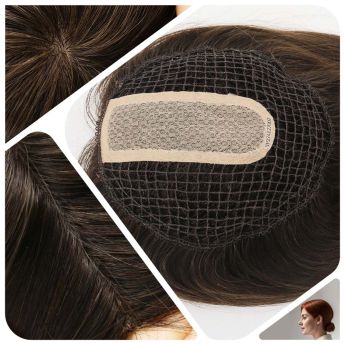 LT121 Custom Women Topper Silk Parting and Fishnet