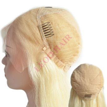 LWG24 Custom Wig Front Lace with Back Machine Wefts for Men
