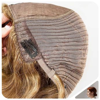 LWG5 Custom Wig Lace with back Machine Wefts for Women