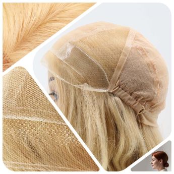 LWG69 Custom Women Wig Front Lace and Top Silk with Silicone PU